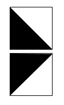 Illustration showing a pair of HSTs sewn together