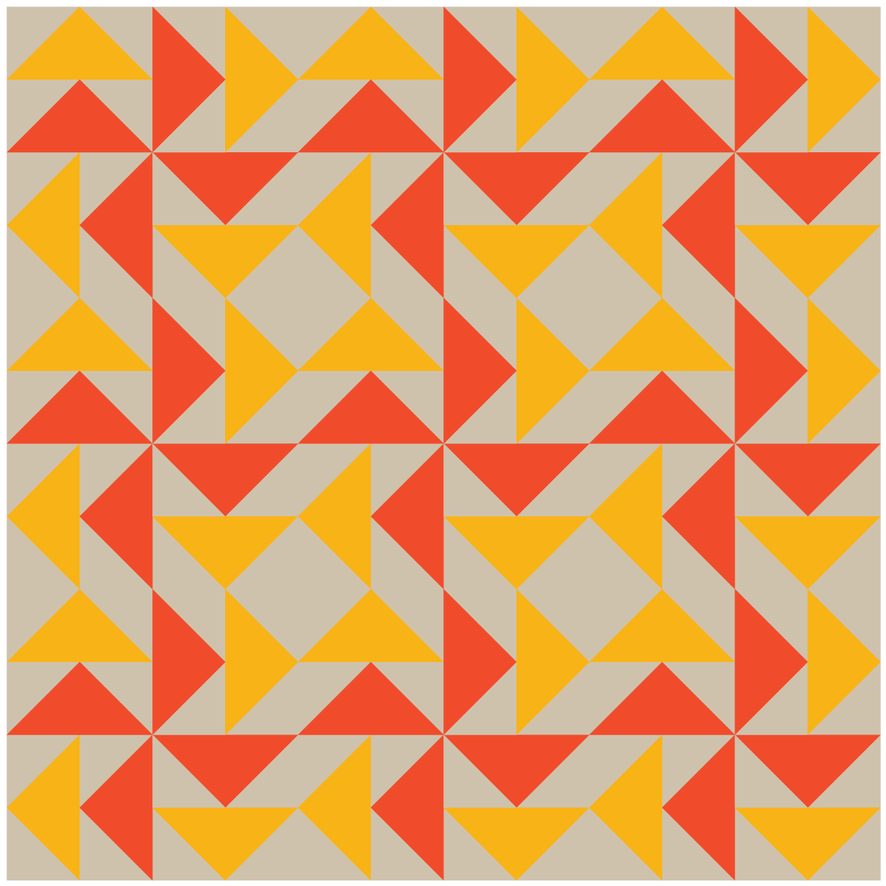 illustration of a group of Dutchman's Puzzle Quilt blocks