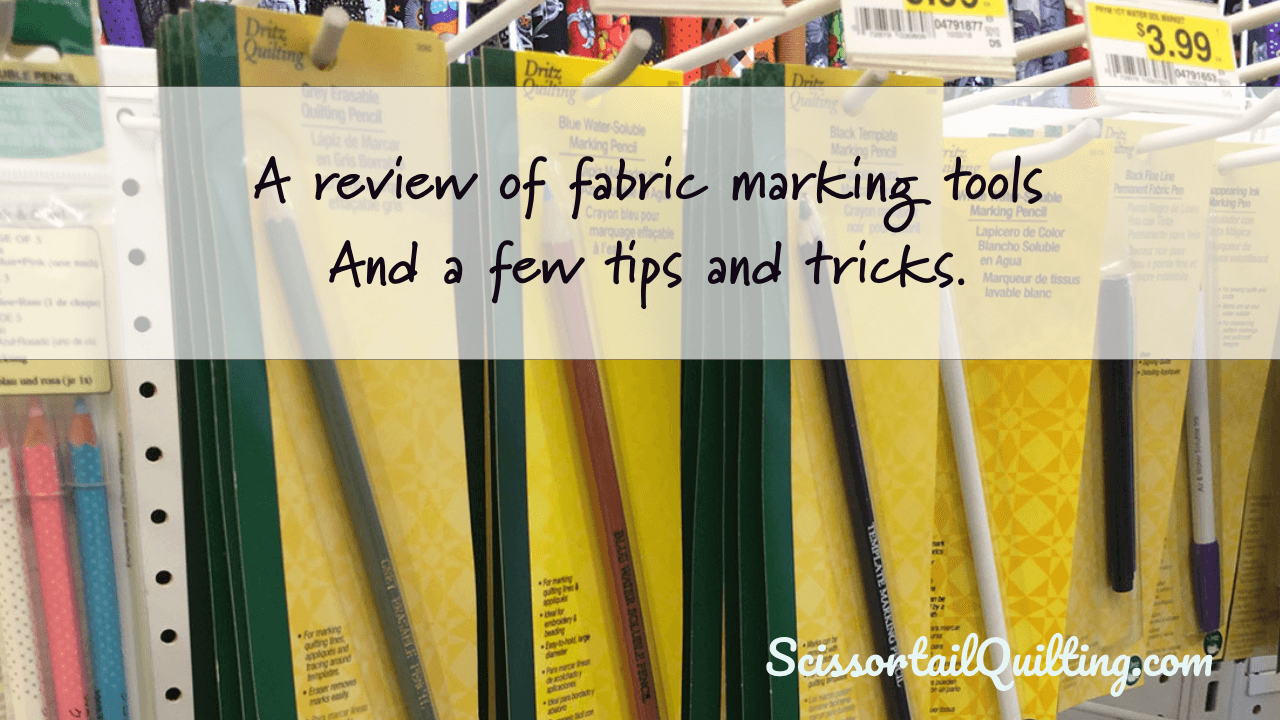 A review of fabric marking tools and a few tips & tricks for successful fabric marking