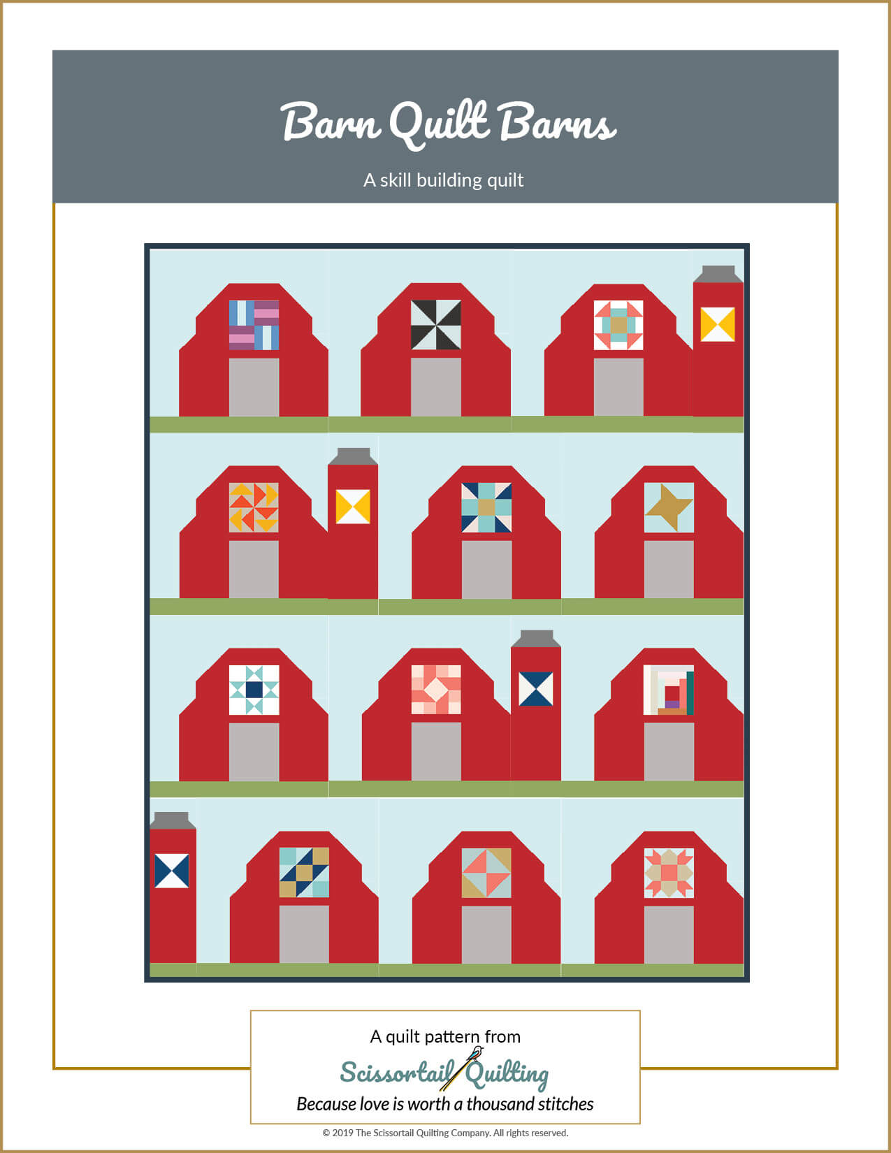 Barn-Quilt-Barns-Quil-tPattern_cover Image of cover for Barn Quilt Barns Quilt Pattern