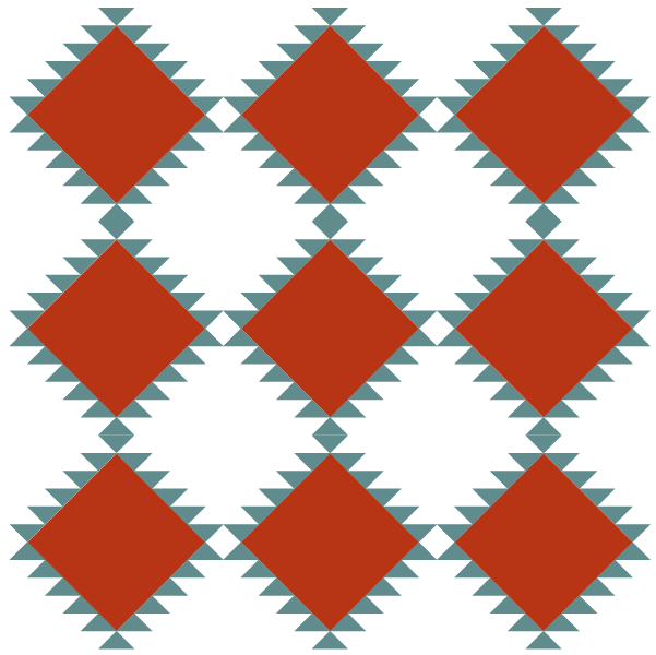 Quilt layout using navajo quilt block