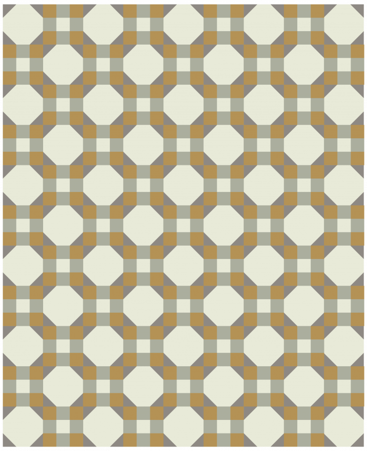 ILLUSTRATION of 9-patch snowball quilt using only 4 colors of fabric