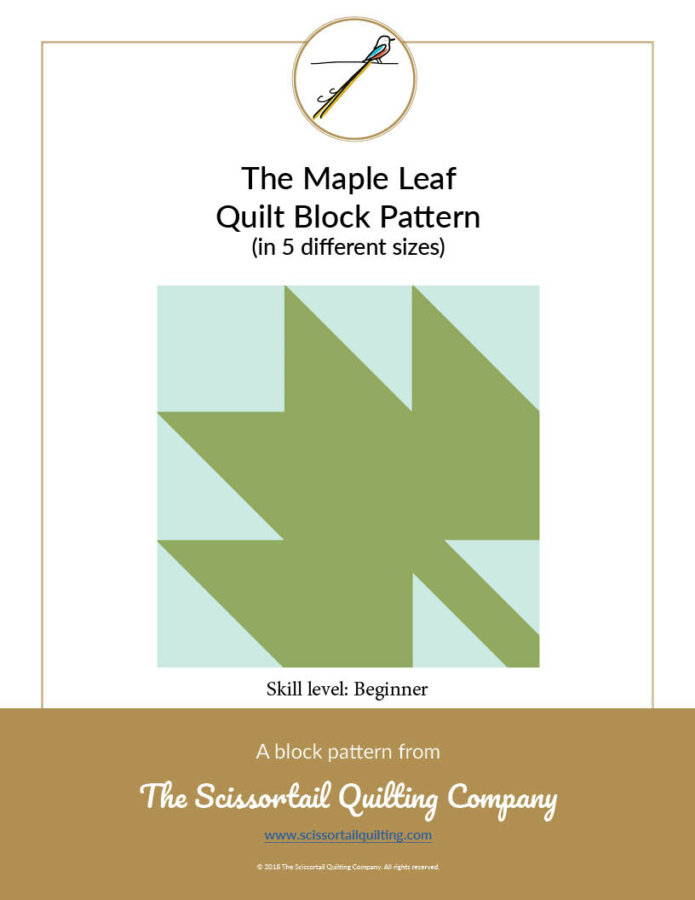 Maple Leaf Quilt Block Printable Post Printable Post